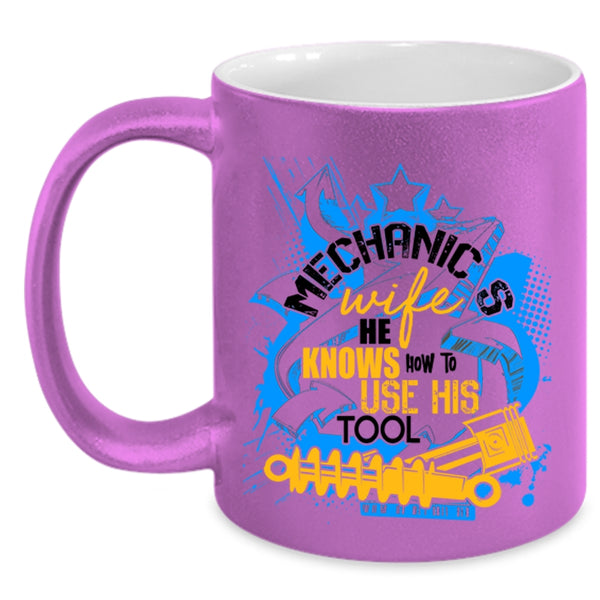 Cool Gift For My Wife Coffee Mug, Mechanic's Wife Accent Mug