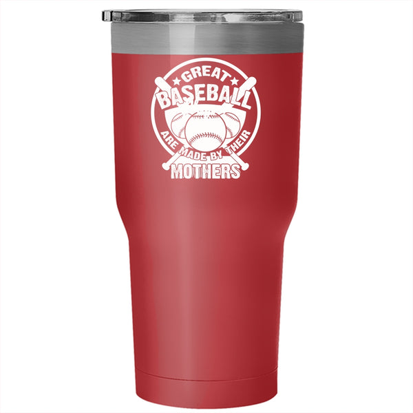 Great Baseball Players Tumbler 30 oz Stainless Steel, Cool Baseball Mom Travel Mug