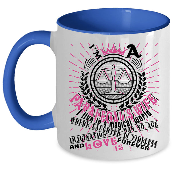 Just Married Coffee Mug, I'm A Paralegal's Wife Accent Mug