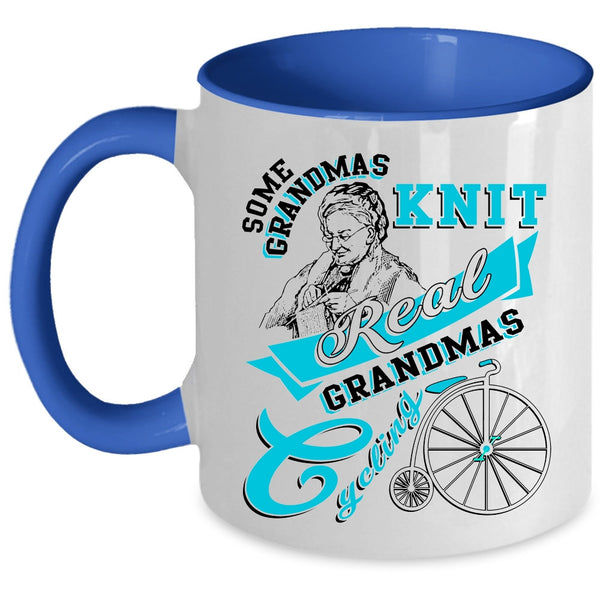 Cool Grandmas Coffee Mug, Real Grandmas Cycling Accent Mug