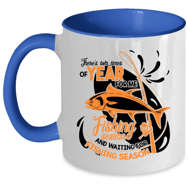 Waiting For Fishing Season Coffee Mug, Fishing Season Accent Mug