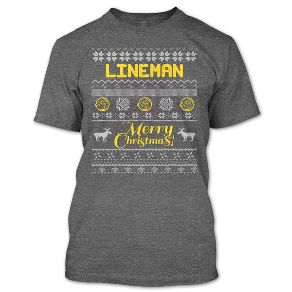 Lineman Merry Christmas T Shirt, Coolest Lineman T Shirt