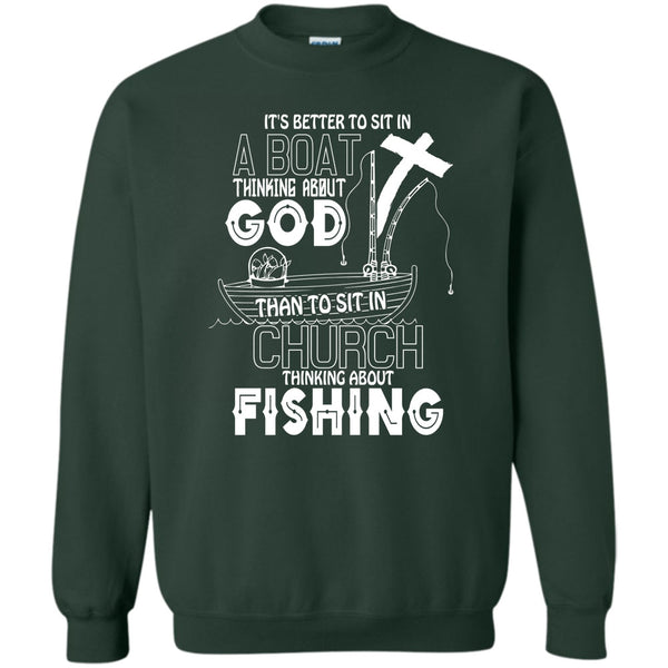 Thinking About Fishing T Shirt, I Love Fishing Sweatshirt