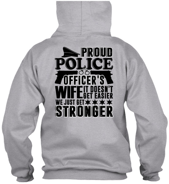 Proud Police Officer's Wife T Shirt, I Love Police T Shirt
