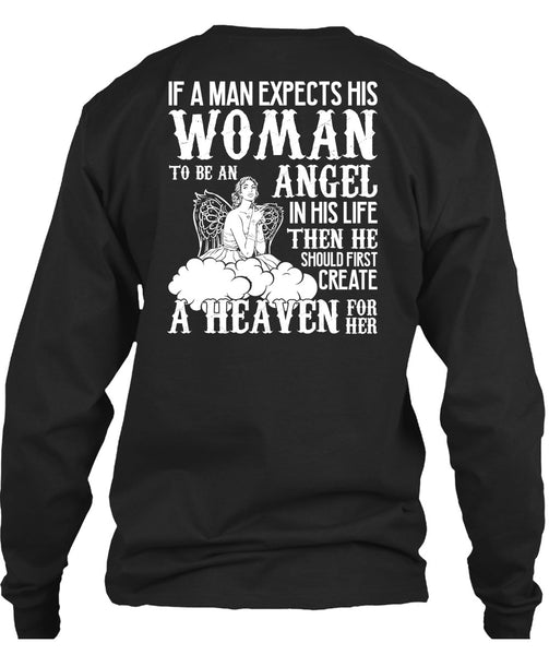 Woman To Be An Angel T Shirt, Create A Heaven T Shirt