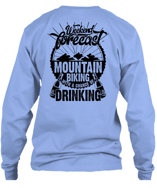 Weekend Forecast Mountain Biking T Shirt, I Love Hiking T Shirt