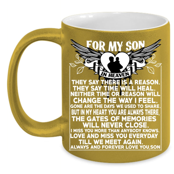 For My Son In Heaven Coffee Mug, I Love My Son Coffee Cup