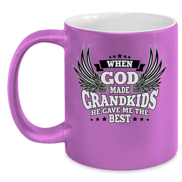 He Gave Me The Best Coffee Mug, When God Made Grandkids Accent Mug