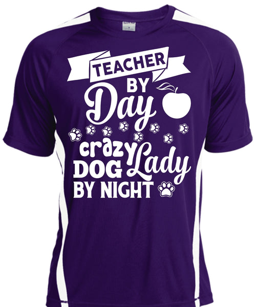 Teacher By Dad Crazy Dog Lady By Night T Shirt, Job T Shirt