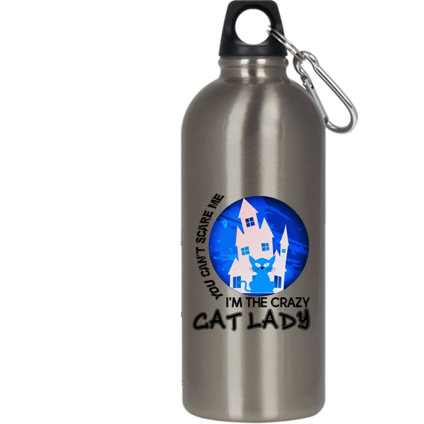 I'm The Crazy Cat Lady 20 oz Stainless Steel Bottle,Cool Halloween Outdoor Sports Water Bottle