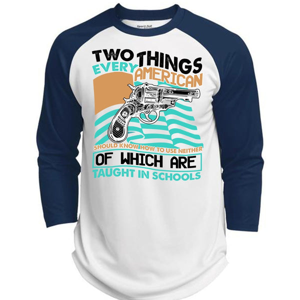 Two Things Every American T Shirt, I Love Gunning T Shirt, Awesome T-Shirts  (Polyester Game Baseball Jersey)