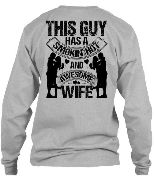 Smoking Hot And Awesome Wife T Shirt, I Love Husband T Shirt