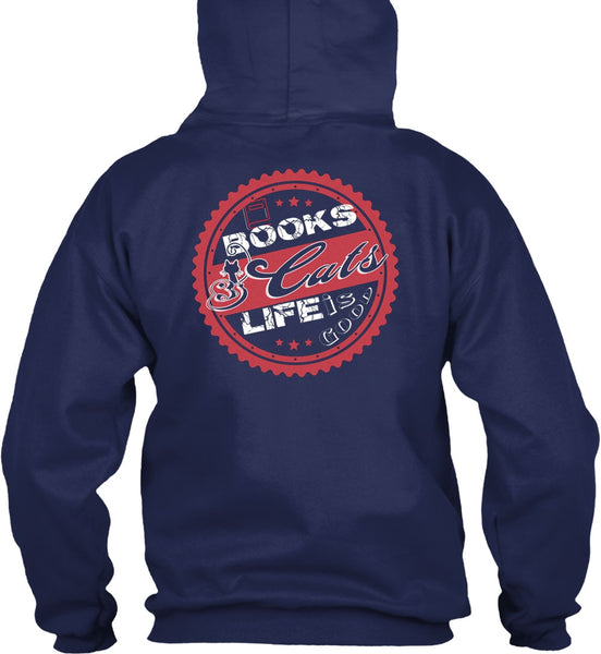 Books Cats Life Is Good T Shirt, I Love Cats T Shirt