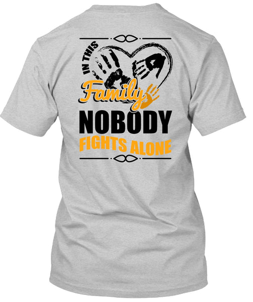 In This Family Nobody Fights Alone T Shirt, I Love Mom T Shirt