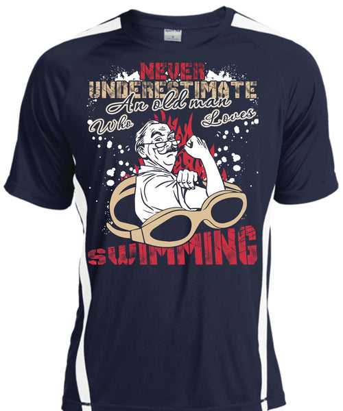 Old Man Who Loves Swimming T Shirt, Being A Swimmer T Shirt, Cool Shirt