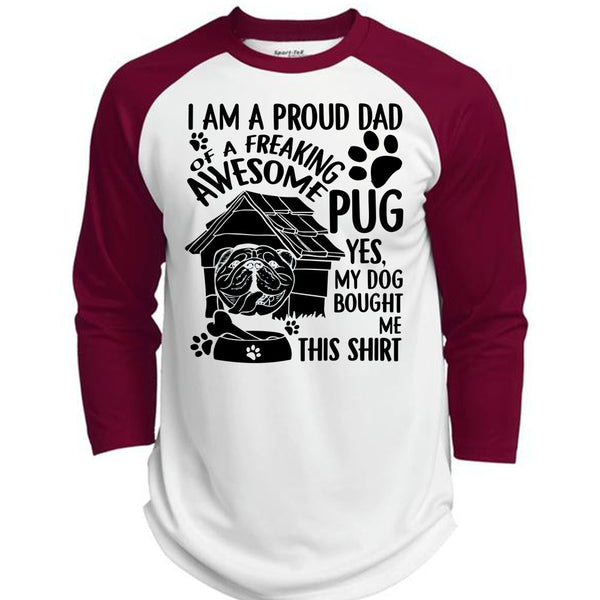 I Am A Proud Dad T Shirt, I Love Dog T Shirt, Awesome T-Shirts  (Polyester Game Baseball Jersey)