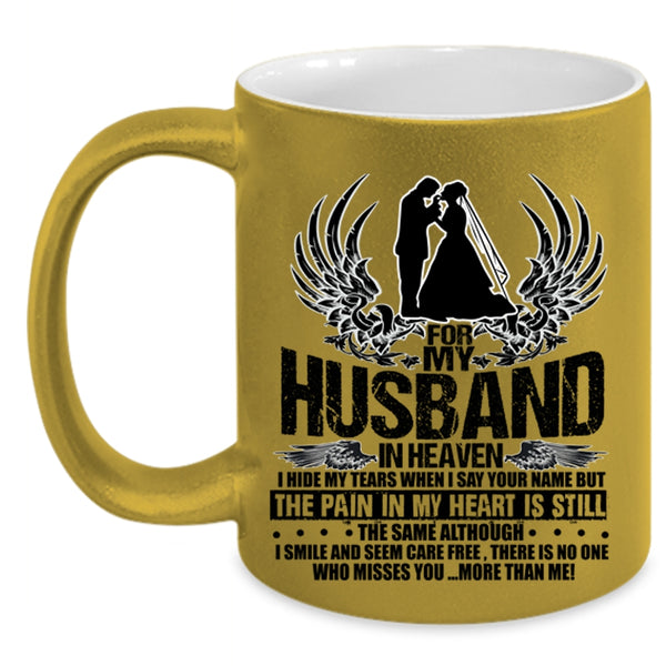 Awesome Wife Coffee Mug, For My Husband In Heaven Accent Mug
