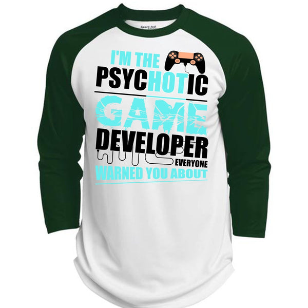 I'm The Psychotic Game T Shirt, I Love Gaming T Shirt, Awesome T-Shirts  (Polyester Game Baseball Jersey)