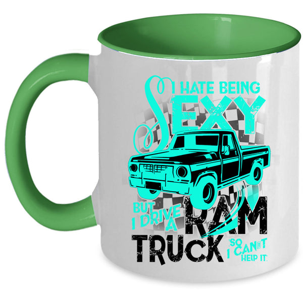 I Love Truck Coffee Mug, I Drive A Ram Truck Accent Mug