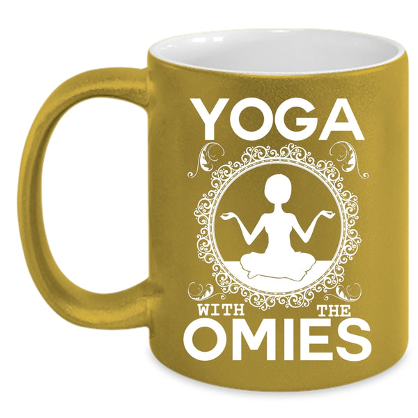 Yoga With The Omies Coffee Mug, Gift For Yoga Teacher Coffee Cup