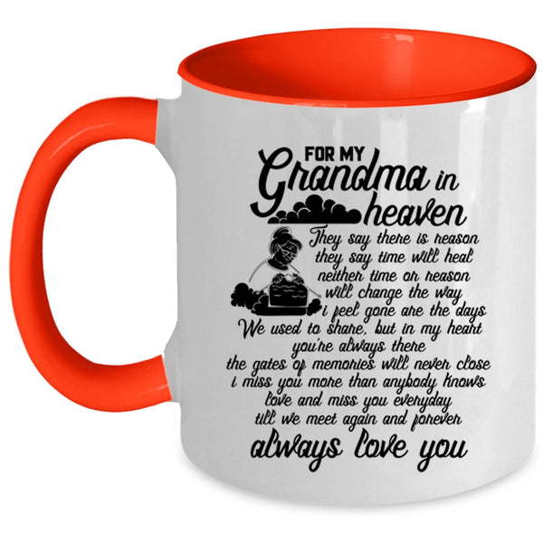 Best Gift For My Kids Coffee Mug, For My Grandma In Heaven Accent Mug