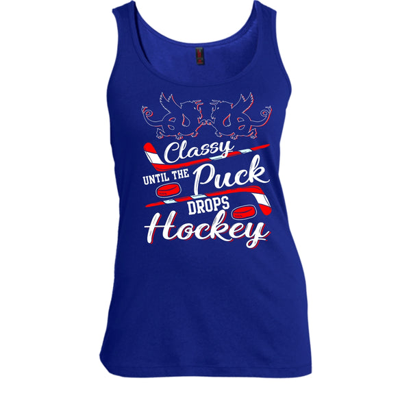 Classy Until The Puck Drops Hockey T Shirt, Merry Christmas T Shirt, Cool T Shirt