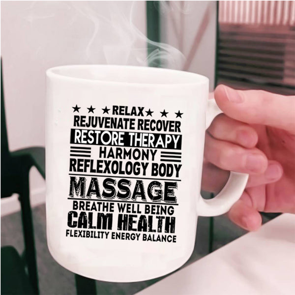 Calm Health Coffee Mug, Massage Therapist Cup