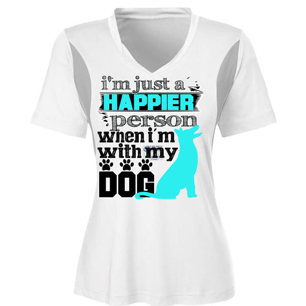 I'm Just A Happier Person T Shirt, I Love My Dog T Shirt, Awesome T-Shirts