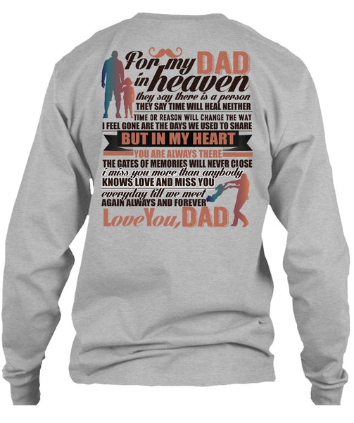 For My Dad In Heaven T Shirt, Being A Papa T Shirt