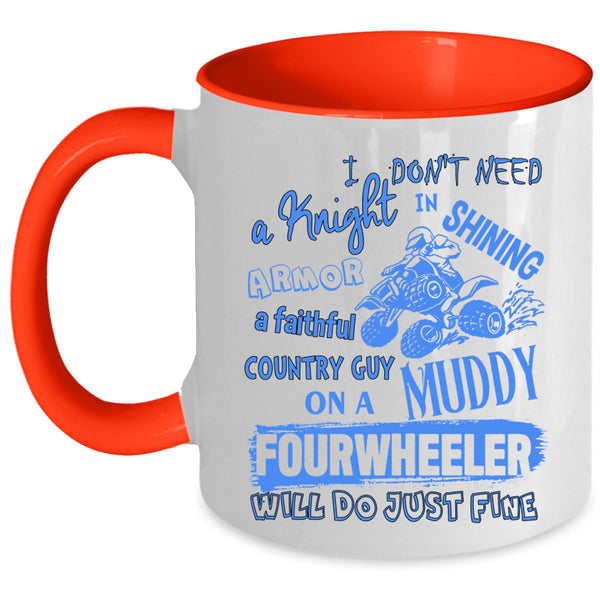 Country Guy Coffee Mug, Country Guy On A Muddy Fourwheeler Accent Mug