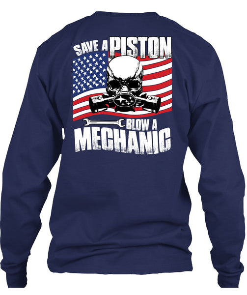 Save A Piston Blow A Mechanic T Shirt, I Love Mechanic T Shirt