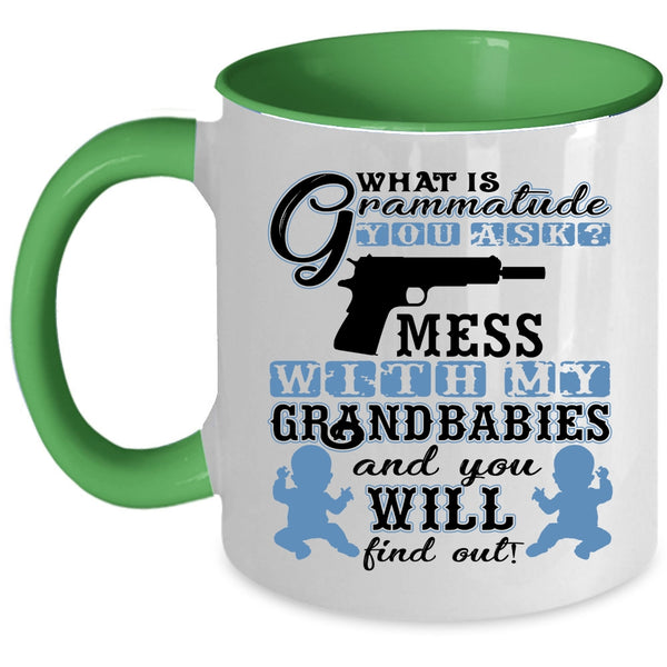 Cool Grandparent Coffee Mug, Don't Mess With My Grandbabies Accent Mug