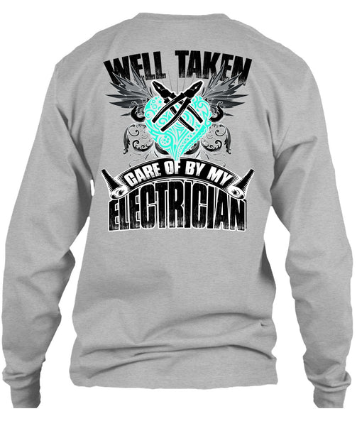 Care Of By My Electrician T Shirt, I Love Electrician T Shirt