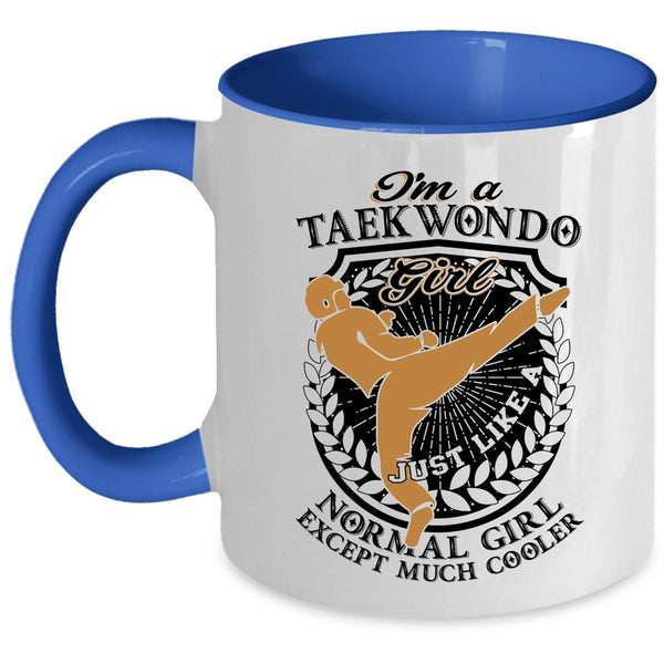 Cool Taekwondo Girl Coffee Mug, I'm A Taekwondo Girl Accent Mug