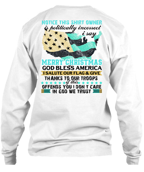 I Say Merry Christmas T Shirt, I Love Veteran T Shirt