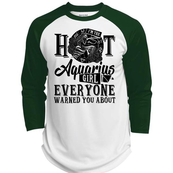 I'm The Hot Aquarius Girl T Shirt, Being An Aquarius T Shirt, Awesome T-Shirts  (Polyester Game Baseball Jersey)