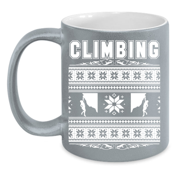 Climbing Coffee Mug, Cute Gift For Climber Coffee Cup