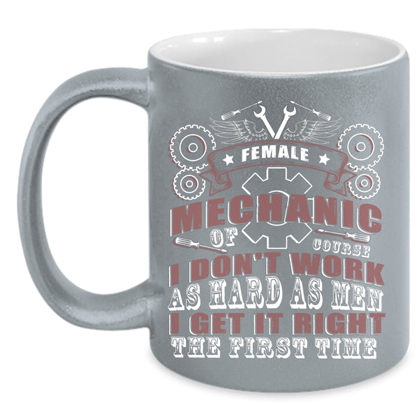 Female Mechanic Coffee Mug, Cool Gift For My Mom Coffee Cup