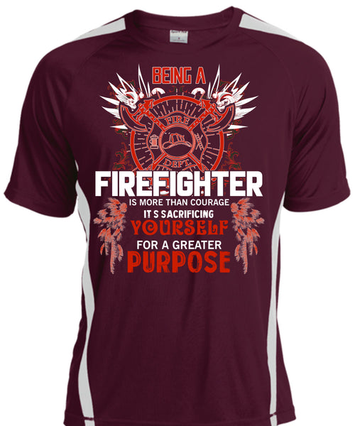 Being A Firefighter T Shirt, It's Sacrificing T Shirt, Cool Shirt