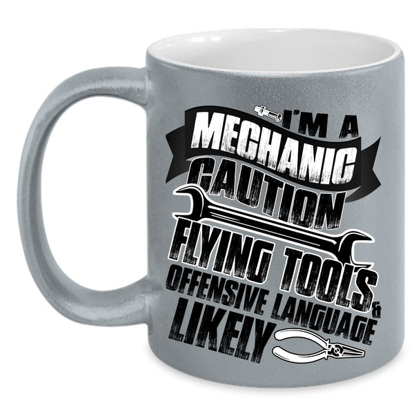 Cool Gift For My Dad Coffee Mug, I'm A Mechanic Accent Mug