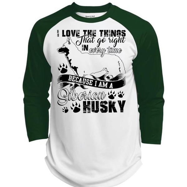 I Am A Siberian Husky T Shirt, I Love Dog T Shirt, Awesome T-Shirts  (Polyester Game Baseball Jersey)