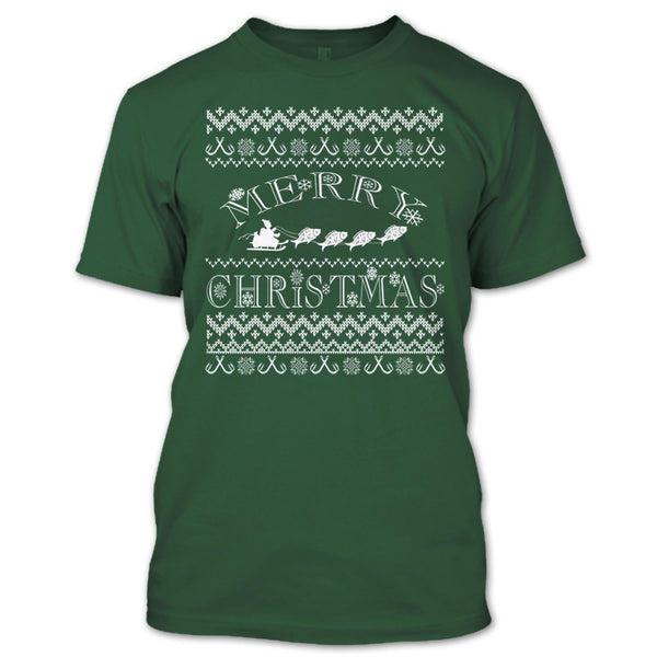 Merry Christmas T Shirt, Coolest Fishing T Shirt