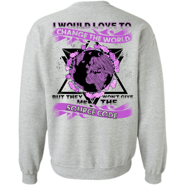 I Love Programmer T Shirt, I Would Love To Change The World Sweatshirt
