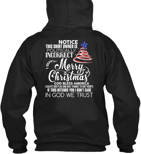 Merry Christmas T Shirt, God Bless America T Shirt