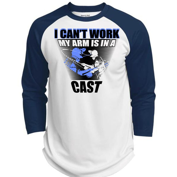 I Can't Work My Arm Is In A Cast T Shirt, I Love Fishing T Shirt, Awesome T-Shirts  (Polyester Game Baseball Jersey)