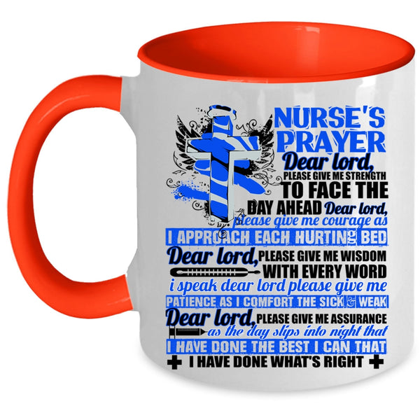 Best Gift For Nurses Coffee Mug, Nurse's Prayer Accent Mug