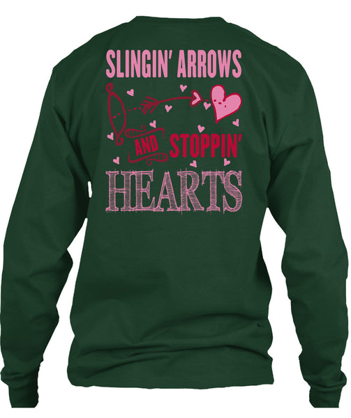 Slinging Arrows And Stopping Hearts T Shirt, I Love Husband T Shirt