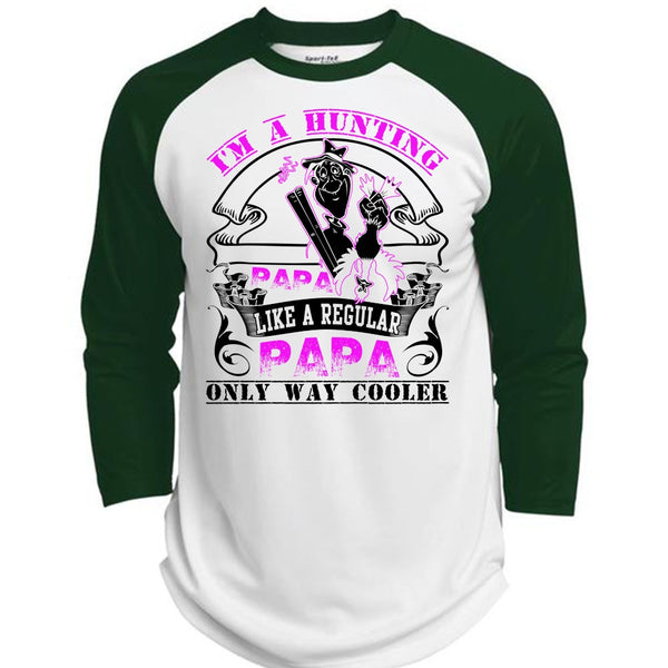 I'm A Hunting Papa T Shirt, I Love Hunting T Shirt, Awesome T-Shirts  (Polyester Game Baseball Jersey)