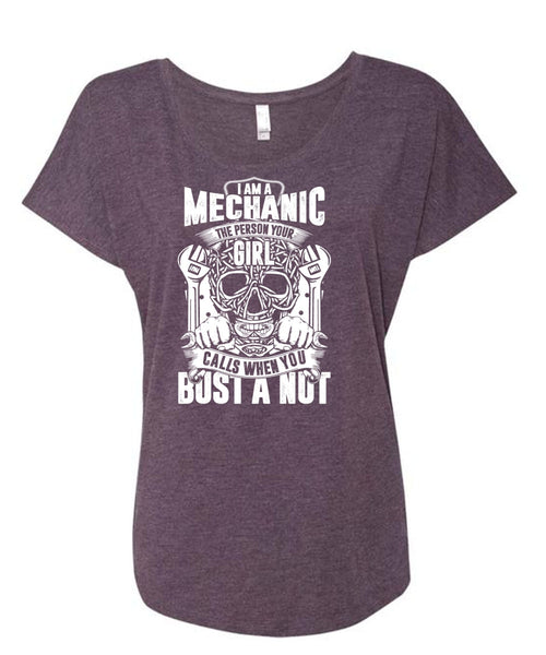 I Am A Mechanic T Shirt, Being A Mechanic T Shirt, Cool Shirt (Ladies' Triblend Dolman Sleeve)