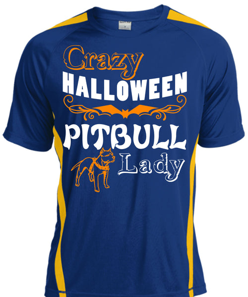 Crazy Halloween Pit Bull Lady T Shirt, I Love My Dogs T Shirt, Cool Shirt